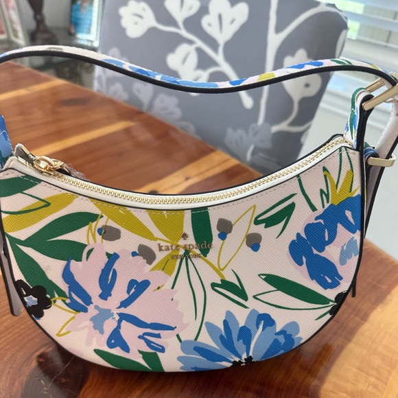 Kate Spade Floral Crossbody Bag - Blue, Green, Yellow - Picture 1 of 6
